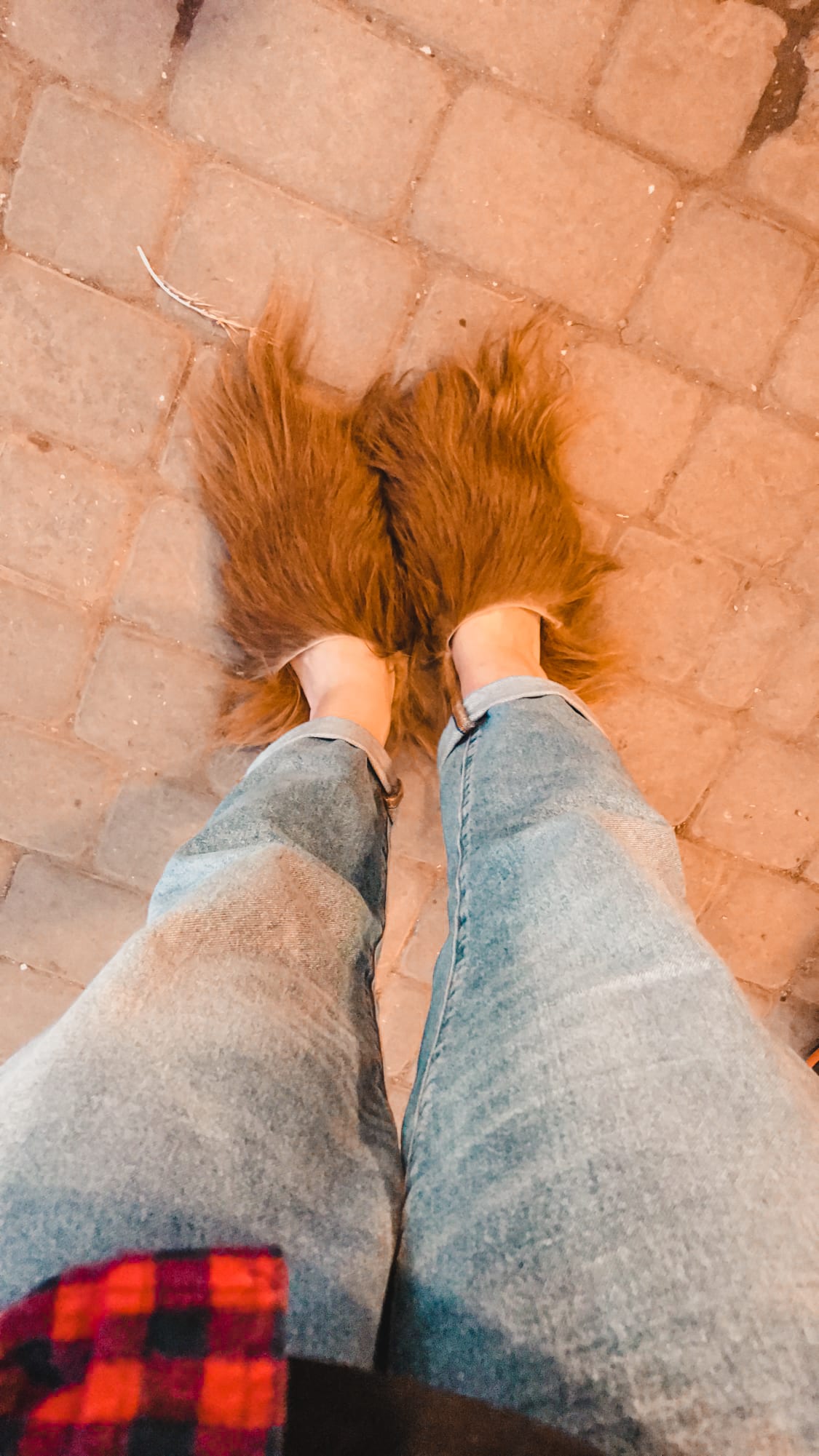 Fluffy slippers for markets in Morocco 