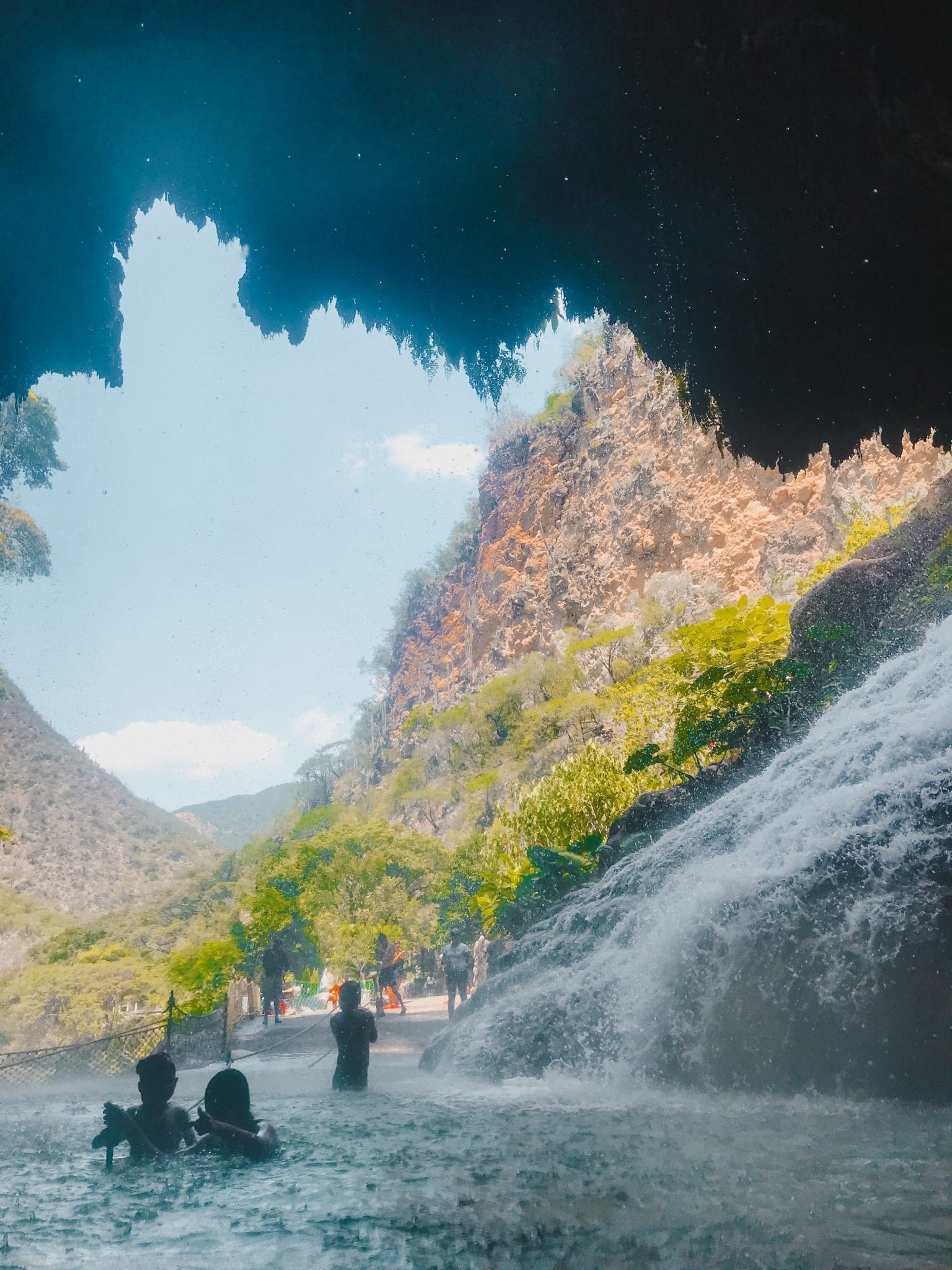 inside cave Grutas Tolantongo